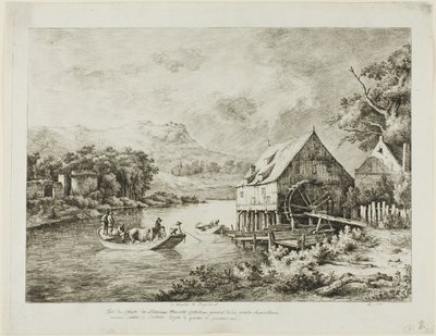Attraversamento vicino al mulino ad acqua da Jean Jacques de Boissieu