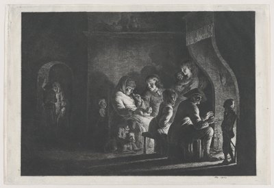 Sera nel villaggio, 1800 da Jean Jacques de Boissieu
