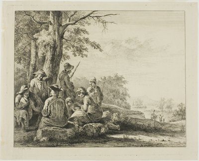 Scena familiare nel paesaggio da Jean Jacques de Boissieu