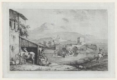 Passaggio del Garigliano, Italia da Jean Jacques de Boissieu