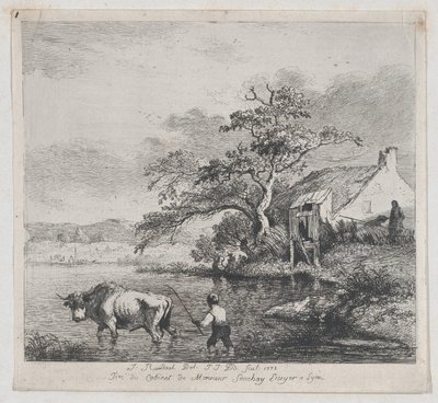 Mandriano e Toro, dopo Ruisdael da Jean Jacques de Boissieu