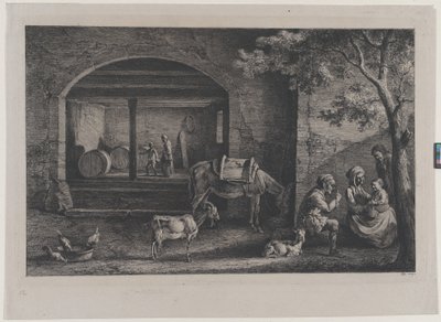 Interno di una Fattoria a Saint-Jean-de-Touslas, 1793 da Jean Jacques de Boissieu