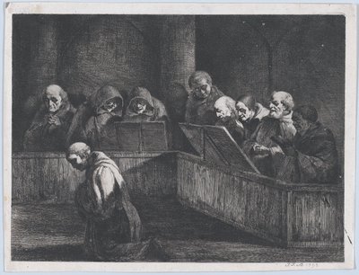 Monaci che cantano, 1795 da Jean Jacques de Boissieu