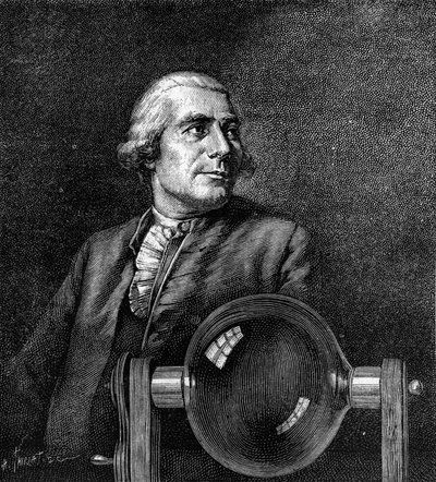 Ritratto di Joseph de Montgolfier (1740-1810), industriale francese, inventore della mongolfiera. (Dal ritratto di Boissieu, al Museo di Lione). Incisione in "La Nature: revue des sciences et de leurs applicazioni aux arts et a l