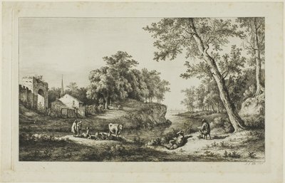 Paesaggio rustico ad Ambronay da Jean Jacques de Boissieu