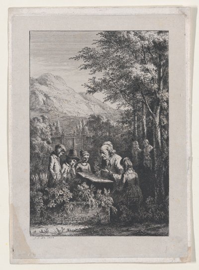 La lezione di botanica, 1804 da Jean Jacques de Boissieu