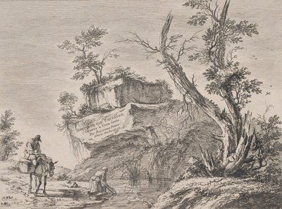 Pagina del titolo di una serie di dieci paesaggi, 1763 da Jean Jacques de Boissieu