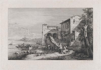 Veduta della Vecchia Dogana a Roma da Jean Jacques de Boissieu