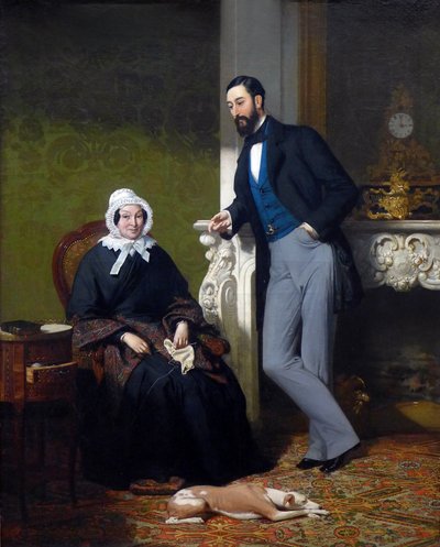 Ritratto di Madame Coste nata Reboulh e suo figlio Alphonse Coste-Reboulh da Jean Jalabert