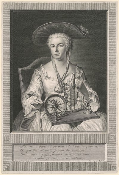 Madame Arlon che fila seta da Jean Joseph Balechou, after Jacques Andre Joseph Camelot Aved