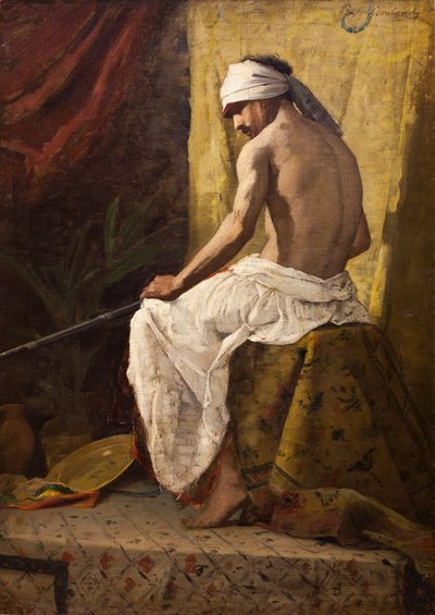 Arabe asis, senza data. (Olio su tela) da Jean Joseph Benjamin Constant