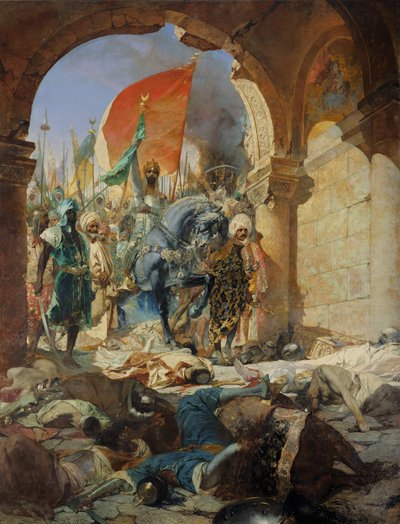 Ingresso dei Turchi di Maometto II (1432-81) a Costantinopoli, 29 maggio 1453, 1876 da Jean Joseph Benjamin Constant