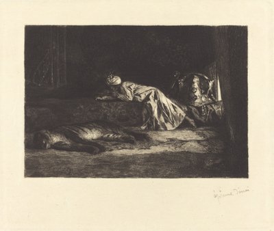 Interno orientale con tigre addormentata da Jean Joseph Benjamin Constant