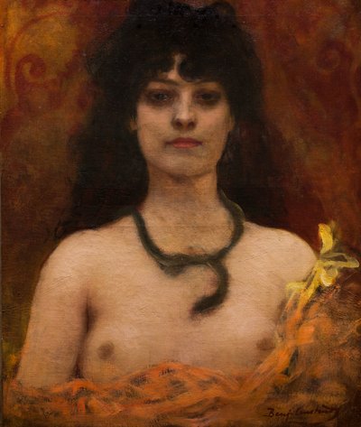 Ritratto orientalista di donna nuda, senza data. (Olio su tela) da Jean Joseph Benjamin Constant