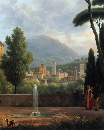 Paesaggio con fontana (dettaglio) da Jean Joseph Bidault