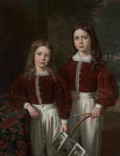 Ritratto di Due Bambini, Probabilmente i Figli di M. Almeric Berthier, Conte de LaSalle da Jean Joseph Vaudechamp