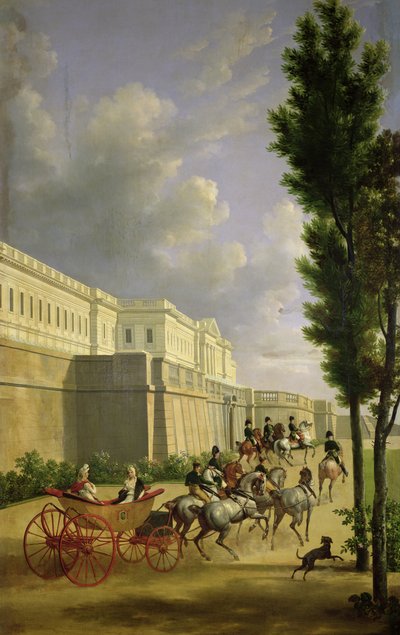 Napoleone I (1769-1821) e Maria Luisa (1791-1847) in partenza per la caccia a Compiegne, 1811 da Jean Joseph Xavier Bidauld