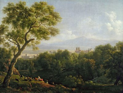 Veduta di Frascati da Jean Joseph Xavier Bidauld