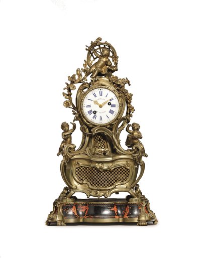 Orologio da camino musicale Luigi XV, c.1750 da Jean Joseph de Saint Germain