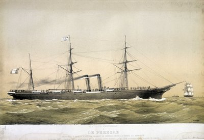 Il piroscafo Pereire serviva tra Le Havre e New York e nel 1868 tra Brest e New York. "Il Pereire" fu costruito a Glasgow nel 1864. Appartiene alla Compagnie Générale Transatlantique di Emile Pereire da Jean Jules Koerner