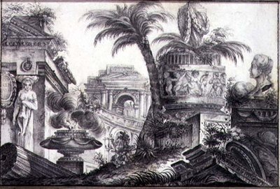 Una fantasia architettonica, c.1760 da Jean Laurent Legeay
