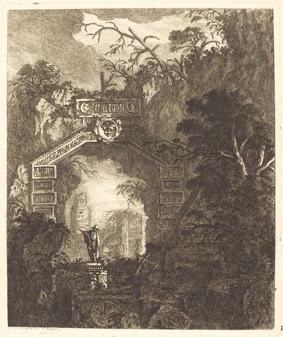 Figura Sotto un Arco di Pietra da Jean Laurent Legeay