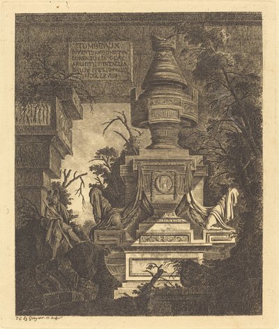 Frontespizio per "Vedute di Tombe" da Jean Laurent Legeay