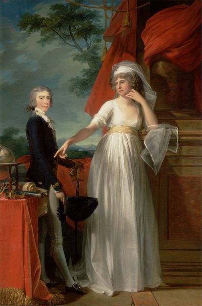 Margaret Callender e suo figlio James Kearney da Jean Laurent Mosnier