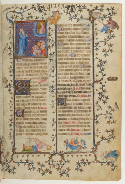 Pagina dal Breviario di Carlo V: Isaia annuncia la venuta del Messia, con l