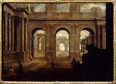 Veduta di un palazzo immaginario da Jean Lemaire