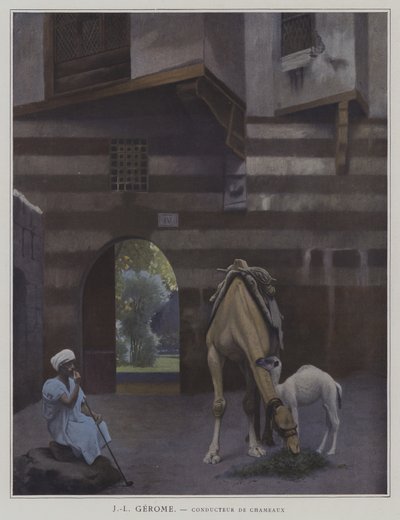 Conduttore di cammelli da Jean Leon (after) Gerome