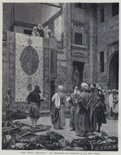 Il mercante di tappeti da Jean Leon (after) Gerome