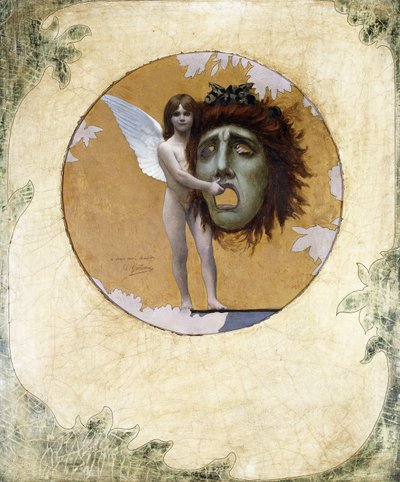 Un putto con una maschera da Jean Leon Gerome