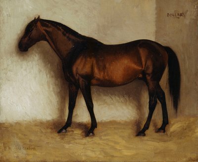 Dollar, un cavallo baio in un box da Jean Leon Gerome