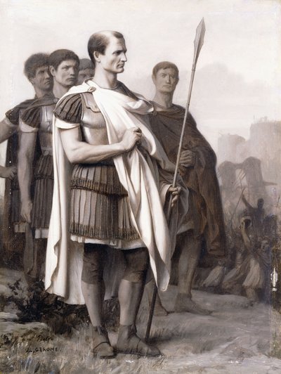 Giulio Cesare e il suo staff da Jean Leon Gerome