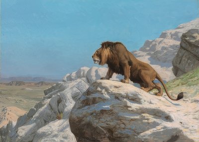 Leone in agguato da Jean Leon Gerome