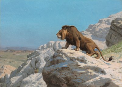 Leone in guardia, c.1885 da Jean Leon Gerome