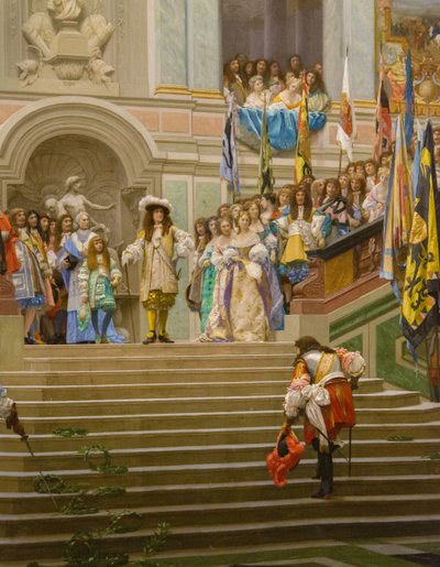 Ricevimento di Luigi II di Borbone Condé detto il Gran Condé da parte del re Luigi XIV a Versailles nel 1674 da Jean Leon Gerome