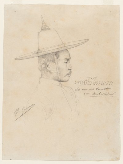 Studio per "La ricezione degli ambasciatori siamesi a Fontainebleau" da Jean Leon Gerome