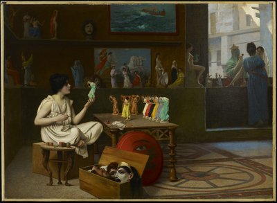 Il pittore di ceramiche antiche: Sculpturae vitam insufflat pictura da Jean Leon Gerome