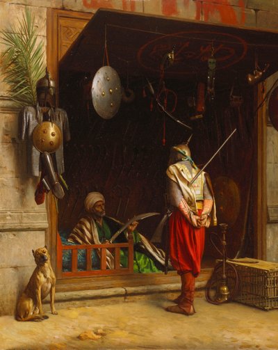 Il mercato delle armi al Cairo da Jean Leon Gerome