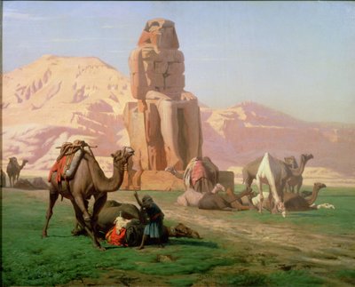 Il Colosso di Memnone, 1857 da Jean Leon Gerome