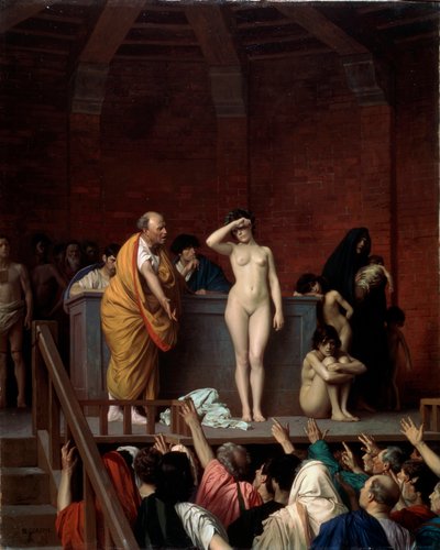 Il Mercato degli Schiavi a Roma da Jean Leon Gerome