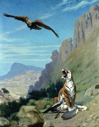 Tigre e avvoltoio da Jean Leon Gerome