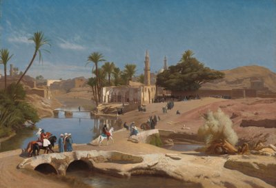 Veduta di Medinet El-Fayoum, c. 1868-1870 da Jean Leon Gerome