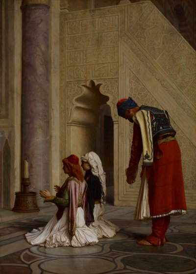 Giovani greci nella moschea da Jean Leon Gerome
