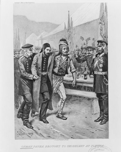 Osman Pasha portato da Skobelev a Plevna, c. 1895 da Jean Leon Gerome Ferris
