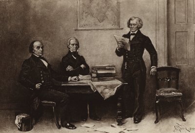 Webster, Clay e Calhoun (fotoincisione) da Jean Leon Gerome Ferris