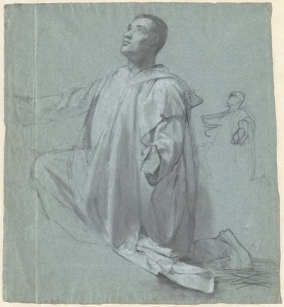 Un Giovane Monaco Benedettino in Ginocchio da Jean Leonard Lugardon