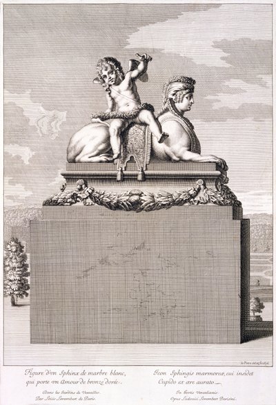 Figura di una Sfinge a Versailles, 1676 da Jean Lepautre